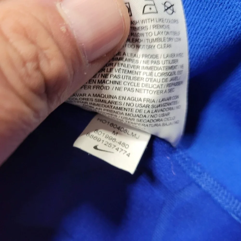 Nike Pro Hyperwarm Sweatshirt Mens Medium Blue Long Sleeve Base Layer Fitted Top